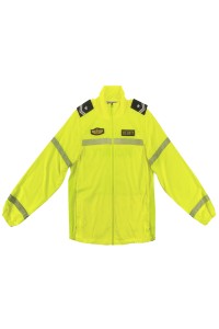 設計螢光黃女裝保安制服    訂製橡筋口袖口     肩章設計    保安防曬衣    舒適透氣     時尚保安外套  反光 印花  SKSU025